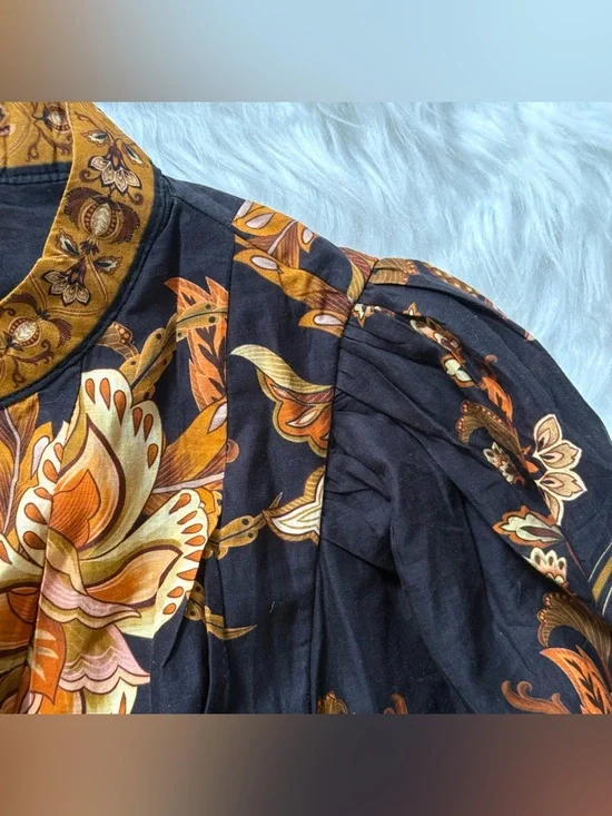 FARM Rio Majestic Garden Black Floral Belted Mini Dress, NWT 🇧🇷 - Picture 9 of 16